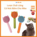 Lược Chải Lông Mèo Có Nút Bấm Gỡ Lông Tiện Lợi Nhỏ Gọn Chăm Sóc Thú Cưng Khỏe Mạnh 20x8,5cm. 