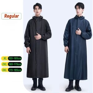 Premium Oxford Cloth Rain Coat For s Hooded Long Raincoat With Double Brim Motorcycle Rain Jacket 雨衣 Baju Hujan Waterproof