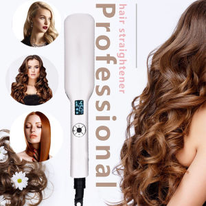 Professional Wide Plate Hair Iron Straightening Irons Ceramic Tourmaline Ionic Flat Iron Hair Straightener Glider Plug Curling Iron for Hair