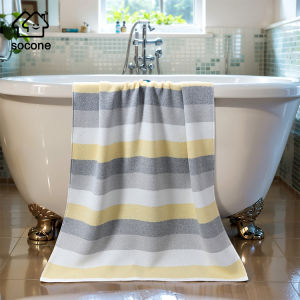 Socone Bath towel 100% Long Staple Cotton 70x140cm Absorbent Adult Infant Baby Beach Towel 1PC ONLY
