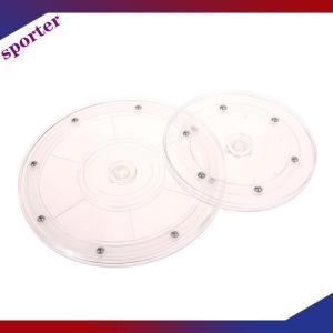 Sporter 360อะคริลิคใสแบบหมุนได้แท่นวางแบบกลมฐานขี้เกียจเครื่องประดับตกแต่งจานหมุนได้อุปกรณ์เฟอร์นิเจอร์