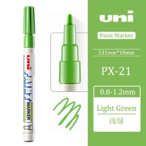 1Pc Japan UNI PX-21 Permanent Marker Pens Colored Oil Waterproof Writing for Metal Glass Fabric Tires Graffiti Paint Marker Pen