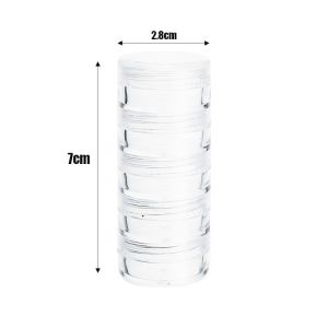 5 Layer 360 Degree Transparent Revolving Jewelry Storage Box Portable Storage Box Pill Box 5 Layer Jewelry Storage Box Bracelet Earring Organizer Boxes