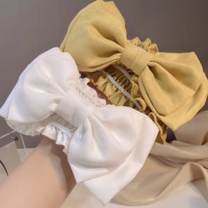 BLISSFUL Makeup Bow Headband Double-layered Wash Face Face Washing Tools Elastic Lace Washing Face Hairband Lady
