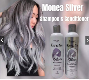 Monea Glossy Shine Keratin Silver Purple Shampoo Conditioner SET