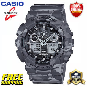 (Ready Stock Free Shipping) jam tangan lelaki G Shock Watch Men Sport Watch Dual Time Display jam tangan lelaki waterproof original World Time LED Auto Light Men Formal Casual Watches GA-100CM-8A