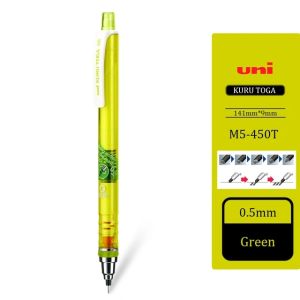 1Pcs Japan Uni KURATOGA Mechanical Pencil M5-450/M5-450T Automatic Rotation Writing Constant Core 0.5mm