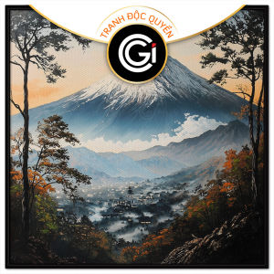 Tranh phong cảnh núi phú sĩ quà tặng mừng thọ.Tranh treo tườngdán tườngsơn dầucanvasCGI-1728