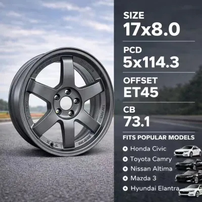 [Must Order 4 Units]Performance Alloy Wheels 15–18” | Multiple PCD | Civic Camry Altis Hilux Ranger