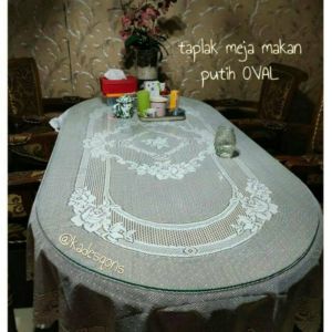 Taplak Meja Makan Polyester Renata 150x230 CM 6-8 Kursi