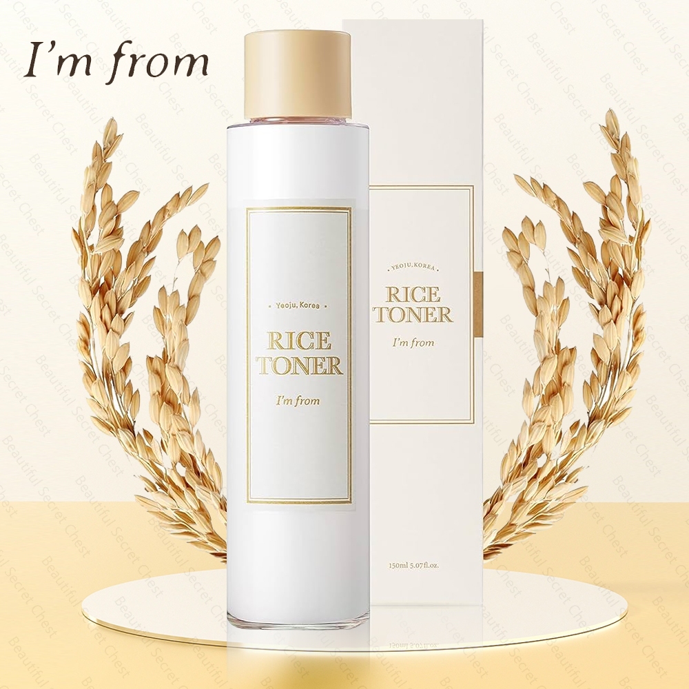 New I'M FROM Rice Toner 150ml With 77% of rice extract 150ML preventing clogged pores and pimples from forming_voghion.com