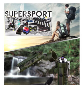 SUPERSPORT 3 IN 1 Mini Dual Arc Electric USB Rechargeable Waterproof Windproof Lighter Torchlight Flashlight Outdoor Sport
