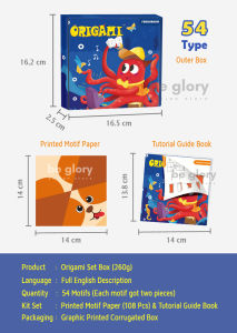 DIY Kids Craft Toy 3D Pop-Up Origami Handcraft Paper Art Learning Educational Colorful Folding Papers Art Projects Kit Forst Origami For Kids