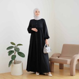 DARA DRESS GAMIS POLOS BAHAN CRINKLE AIRFLOW GAMIS PUTIH GAMIS HOMEDRESS BUSUI