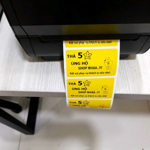 100 Tem - Tem Review 5 sao Tem đánh giá 5 sao khổ 70x40mm