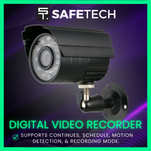 Safetech Digital Video Recorder Kit | Support Phone Surveillance Remote Control Video Playback Motion Detection