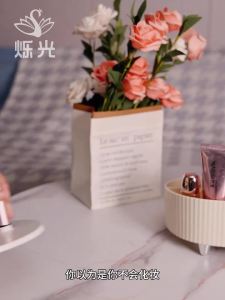 Sacesr Lighting Makeup Mirrors Desktop Mirror Living Room Portable Dressing Table Accessories Household Foldable Aesthetic Ornaments 6K4N7