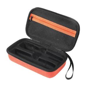 กระเป๋าเดินทางไมโครโฟนคู่เคสใส่ของสำหรับกล่องไมโครโฟนกันรอยไมโครโฟนไร้สาย EVA แบบแข็ง