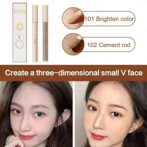kangqu 【1/2PCS】Biya Liquid Highlighter Stick Concealer And Highlighter Stick Disguise Imperfections