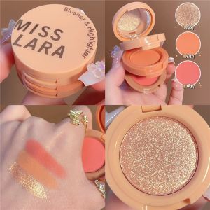Dorisna 3 In 1 Matte Highlighter Blush Palette Pearly Blush Shiny Eye Shadow Multifunctional Face Makeup Palette Female Cosmetic