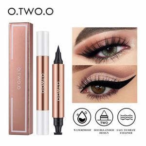O.TWO.O Stamp Eyeliner Black Eyeliner 2 in 1 Eyeliner Black Double Head Waterproof Eyeliner Pencil Eye Make up