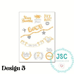 Team Bride Bronzing Tattoo Stickers Wedding Stickers Bachelor Party Masquerade Party Waterproof Sticker Tattoo Wedding Theme Sticker Tattoo Sweet Love Sticker