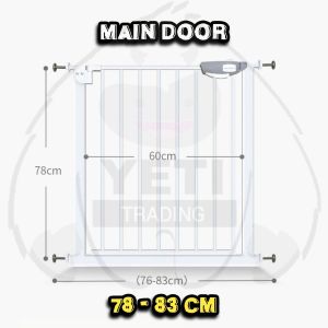 Door Gate Flexible Adjustable Extendable Gate Safety Fence Pet Children Baby Kid Lock Security Door Bar 小孩门栏 Pagar Budak