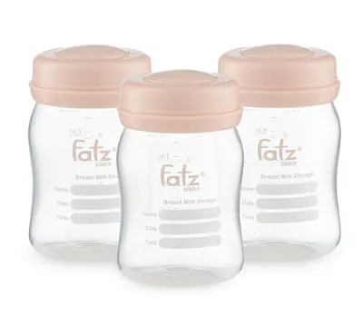 Bộ 3 Bình Trữ Sữa Mẹ Fatzbaby 150ml FB0120N Giao màu ngẫu nhiên