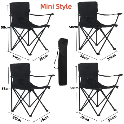 【COD】Outdoor Foldable Chair Camping Portable Fishing Chair Light Beach Chair Leisure Folding Recliner Sturdy High Beach Picnic Chair Unisex 1.25KG Camping Chair