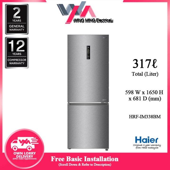 [Free Installation Within Klang Valley Area] Haier 317L 2 Door Metal ...