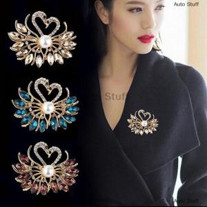 [COD] Auto Stuff เข็มกลัดติดปกเสื้อรูปหงส์ประดับมุกคริสตัลน่ารักสำหรับงานแต่งงานของผู้หญิง