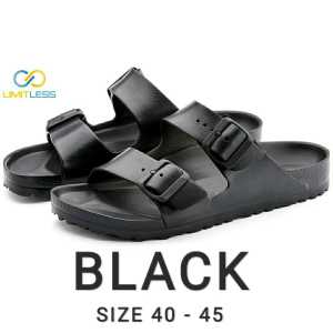 LIMITLESS Sandal Pria Strap Trendy Terbaru Sendal slide Cowok Kekinian Tahan Air Eva Jelly Anti Slip Korean Style