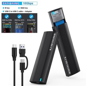 💕 YoYo Shop 💕 M.2 NVME PCIe NGFF SATA Dual Protocol SSD Case 10Gbps External Hard Drive Case USB Type C Enclosure Supports M And BM Keys