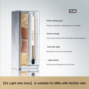 【Genuine】ZEESEA Bảng Màu Che Khuyết Điểm Ba Màu/Đĩa Sửa Chữa/Che Khuyết Điểm Che Vết Trên Mặt Mụn Cơ Tàn Nhang Kem Che Khuyết Điểm Lâu Trôi Chống Thấm Nước Và Mồ Hôi Vết Thâm Quầng