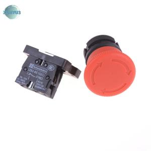 XUNYU3 1 chiếc công tắc nút bấm dừng khẩn cấp hình Nấm Đỏ NC 22mm XB2-ES542