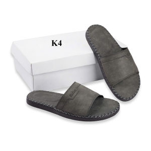 dép quai ngang da sáp nam thời trang kiểu dáng trẻ trung đế đúc liền khâu chỉ toàn bộ chắc chắn K4