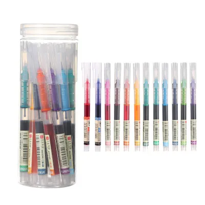 Hami Quick-Drying Gel Pen 0.5mm Black Needle Tube Signature Pen Ballpen Blue Red Pen School Office Pen Stationery