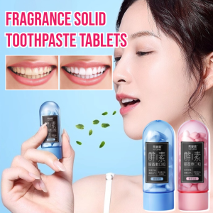Portable Fragrance Solid Toothpaste Tablets No-Water Rinse Mouthwash Tablets Fresh Breath Whitening