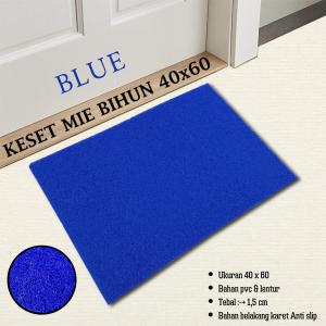 Keset Mie Bihun PVC 40x60 blue Karpet Anti Slip S Mat Kamar Mandi