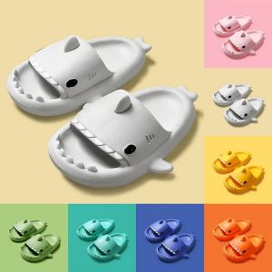 Summer Childrens Slippers Rainbow SandalsFor Kids Toddler Baby Outdoor EVA Cartoon Print Cute Flat Heels Beach Shoes Shark