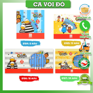 Màu sáp Hồng Hà | Sáp màu Oringa 8/12/18/24 màu dành cho học sinh mẫu giáo tiểu học