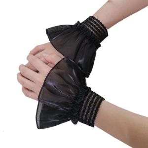 1pair Removable Fakes Sleeves False Cuffs Flower Layered Women Oversleeve for Nails Art and Fashion Photography