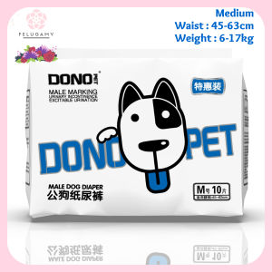 POPOK HEWAN JANTAN DONO MALE ANJING DISPOSSABLE DIAPERS PELIHARAAN PUTIH BIRU