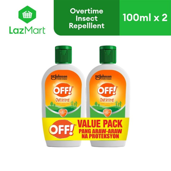 Off Insect Repellent Lotion Overtime Twin Pack 100ml | Lazada Philippines