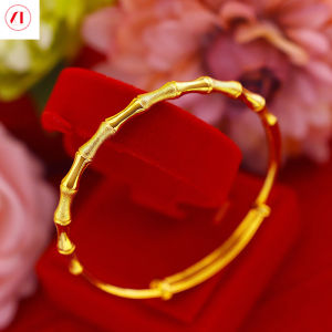 XT Jewellery เกาหลี24K สร้อยข้อมือไม้ไผ่แฟชั่นผู้หญิง916 Original Gold Plated Bangle