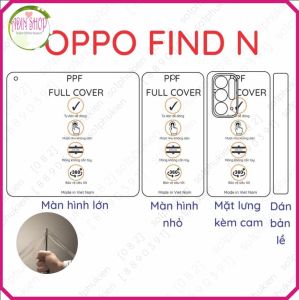 Dán PPF trong nhám cho Oppo Find N dành cho màn hình mặt lưng full viền siêu bền chuẩn xịn