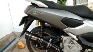 Knalpot R9 h2 black dop untuk NMX AEROX PCX VARIO Beat SCUPY Mio VEZPA