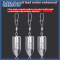 SHNGki 5PCS 10G 15G 20g 25g 30g 40g 50g 60g chì Sinker lõm dưới Roadrunner giảm dần sinkers câu cá nối giải quyết. 