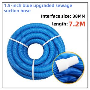 25-60ft Pool Vacuum Cleaner Hose 38mm PE Replacement Pipe | Universal Fit Strong Suction Underwater