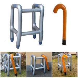 PVC Inflatable Walker And Cane Set Great For Indoor And Outdoor Entertainment Birthday Pranks
